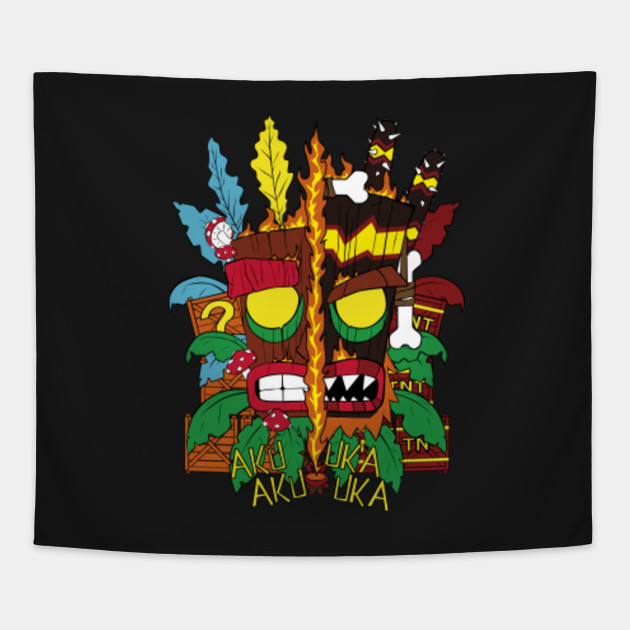 Aku Uka - Crash Bandicoot - Tapestry | TeePublic