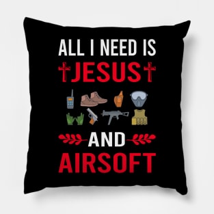 I Need Jesus And Airsoft Pillow