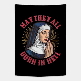 May They All Burn in Hell Tapestry