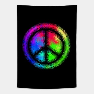 HIPPIE Peace Sign Tapestry