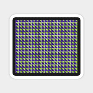 Blue and Green Geometric Pattern Magnet