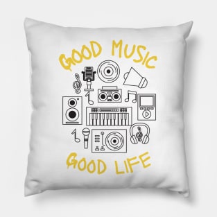 Good Music Good Life Embrace the Rhythm Pillow