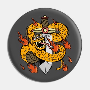 Snake and Dagger T Shirt Pin