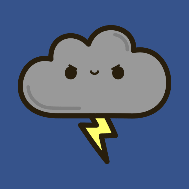 Cute lightning cloud by peppermintpopuk