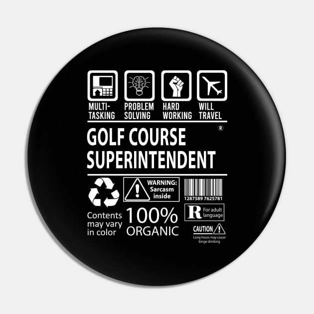 Golf Course Superintendent T Shirt - MultiTasking Certified Job Gift Item Tee Pin by Aquastal