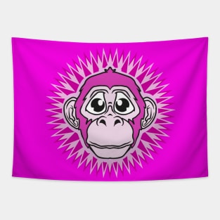 Pink & Purple Sad Monkey Tapestry