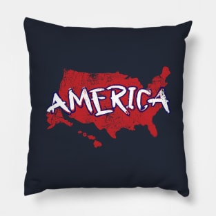 Distressed Patriotic American Pillow