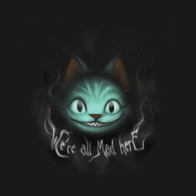 Cheshire shadows - We're All Mad Here - Dark Cat Grin by BlancaVidal