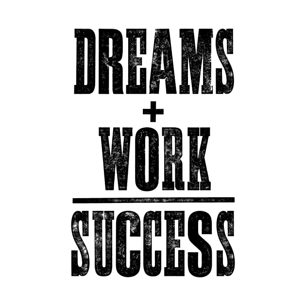 Dreams and Work equal Success by MotivatedType