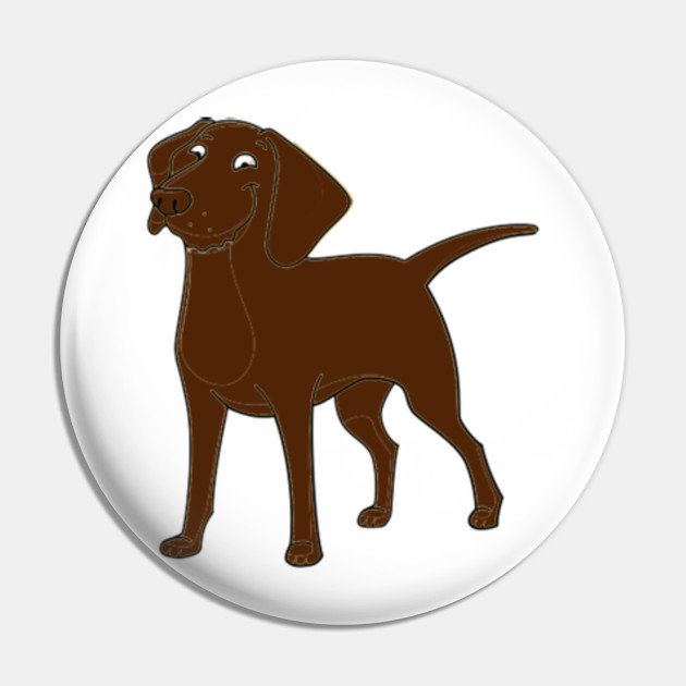 Chocolate Lab Cartoon Labrador Retriever Pin Teepublic Au