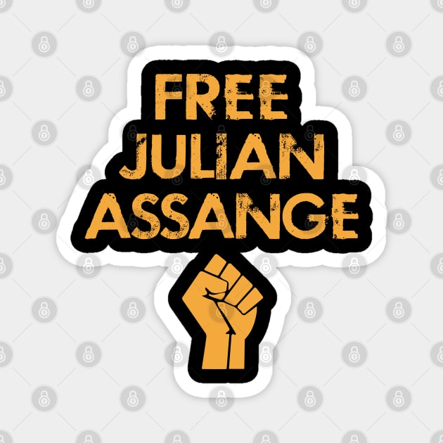 Free, save, don't extradite Assange. We demand justice for Assange. We stand with Assange. Hands off Julian. WikiLeaks. True hero. Violation of human rights. Vintage design. Magnet by IvyArtistic