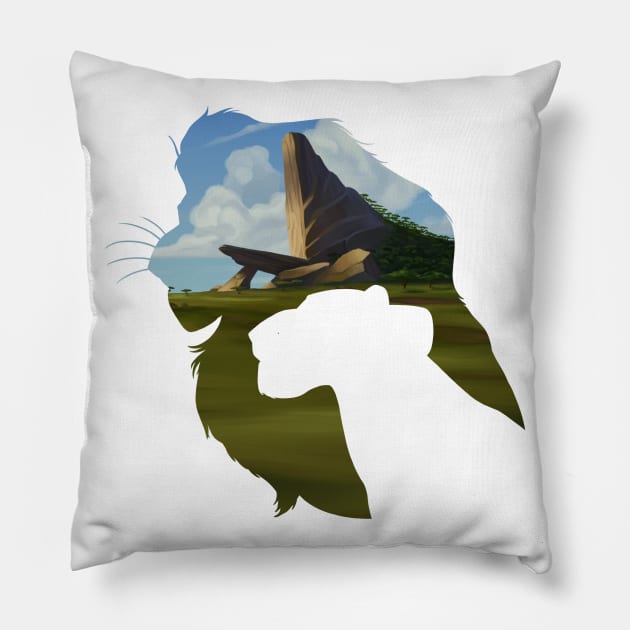 Mufasa & Sarabi PRIDE Pillow by Nicole Nichols