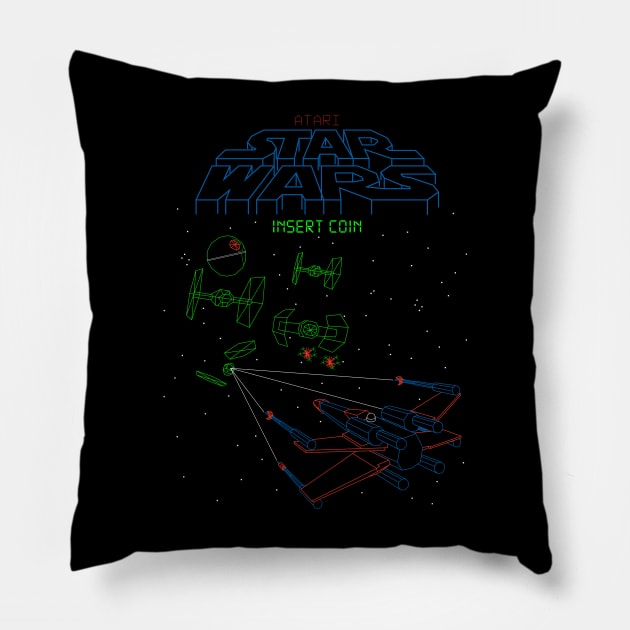 Red Five Standing By - Arcade Game Pillow by Chewbaccadoll