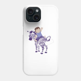 Sweet Girl on Zebra Phone Case