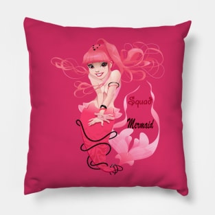 Sexy Mermaid Squad Birthday Party Shirt - Mermaid Girls Gift for women and men Pillow