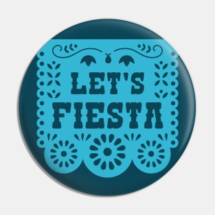 Let's Fiesta Papel Picado Banner Pin