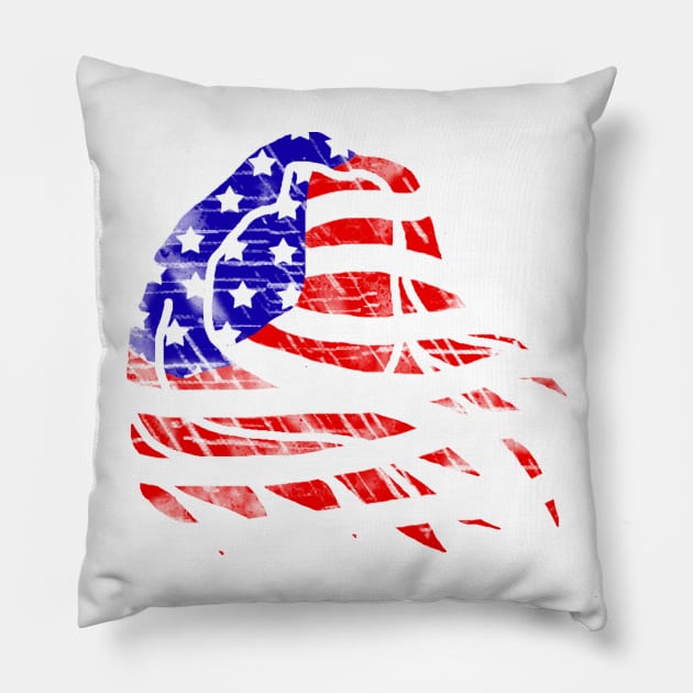 American Woman Pillow by Not Meow Designs 