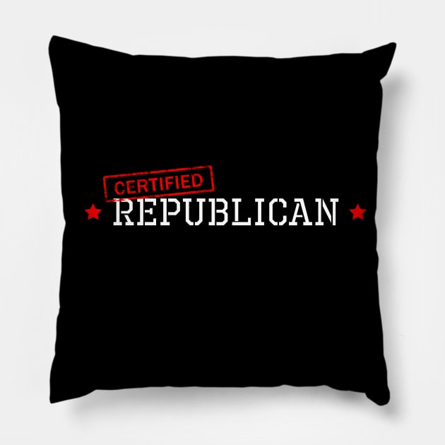 Certified Republican Pillow by Victor Wear