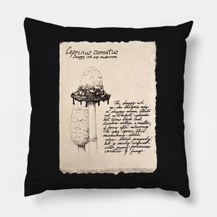 Inky Cap Mushrooms Pillow