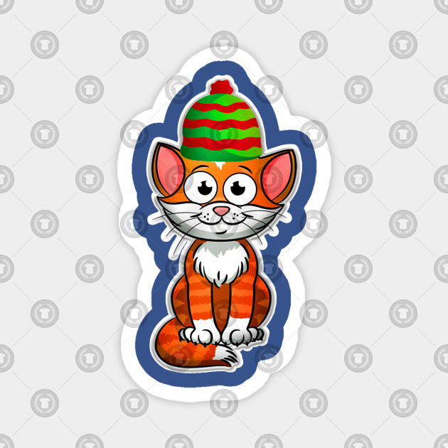 Merry Christmas Cat Christmas Magnet Teepublic