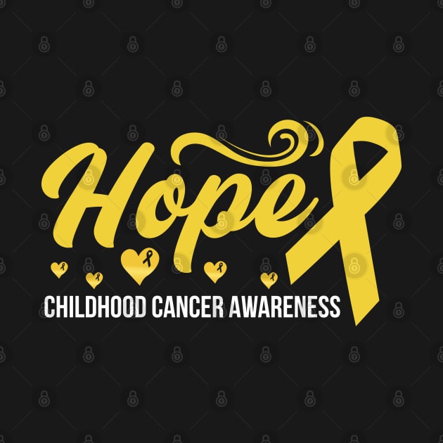 Hope For A Cure Childhood Cancer Awareness Support Childhood Cancer Warrior Gifts by T-shirt US