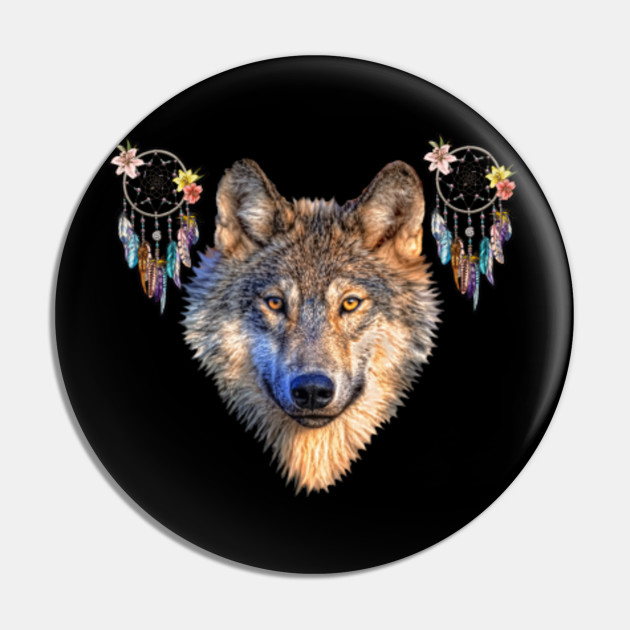 Wolf And Dream Catchers
