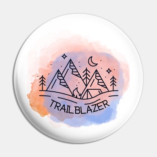 Watercolor Trailblazer Pin