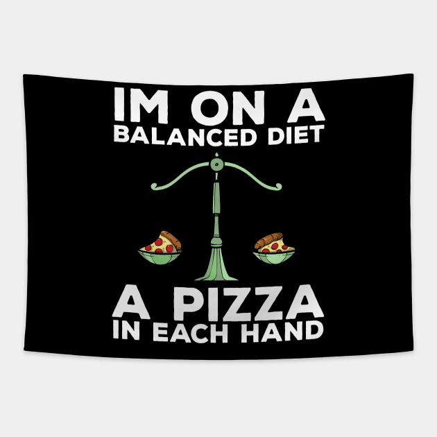 Funny Diet Pizza Meme Weightloss Gym Workout Fitness Gift Tapestry by TellingTales