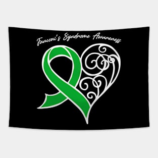 Fanconi's Syndrome Awareness Heart Ribbon Gift Valentines Day - In This Family Nobody Fights Alone Tapestry