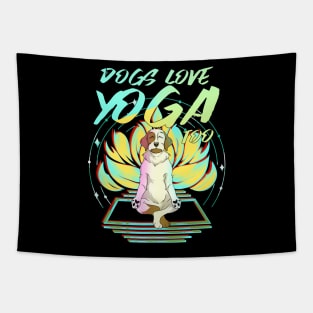 Zen Meditating Yoga Dog Tapestry