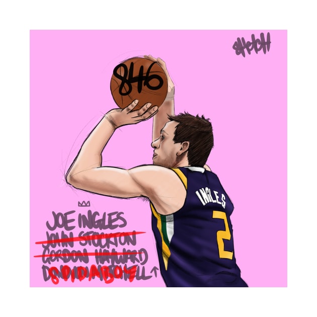 Joe Ingles by tea rent illustrations