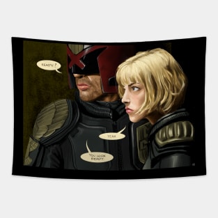 Dredd and Rookie Anderson Tapestry