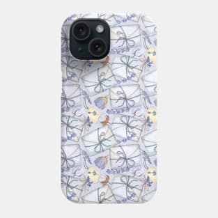 Letters and flowers on lilac Phone Case