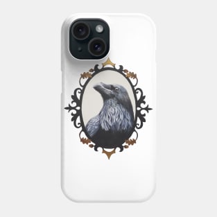 Raven - bird portrait Phone Case