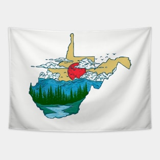 West Virginia Pride Outdoors Nature & Mountains Hiking Tapestry