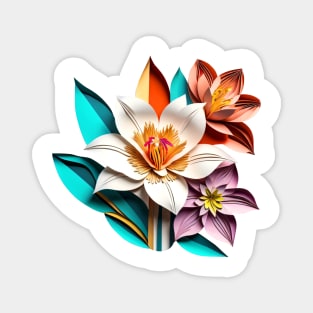 Lily - Papercut Style Magnet