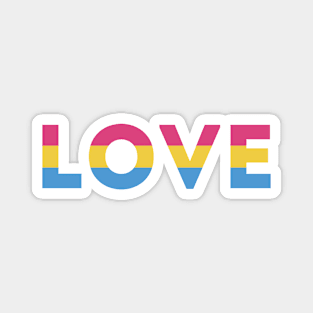 Pansexual Pride Flag LOVE Magnet