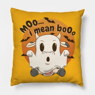 Spooky Halloween Cow Pillow