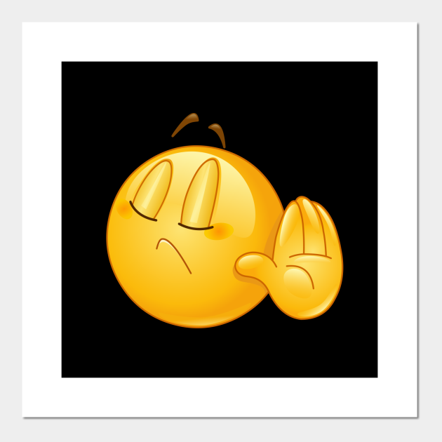 Deny Emoji Emoticon - Emoji - Posters and Art Prints | TeePublic