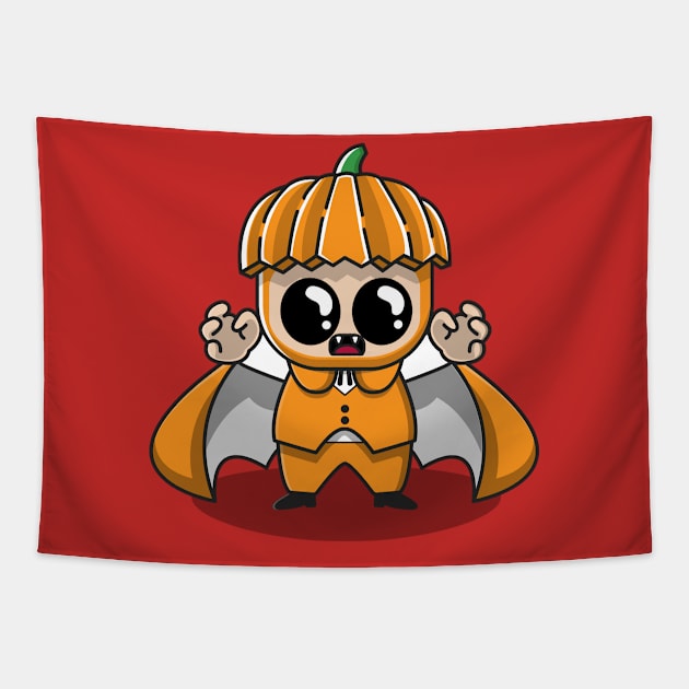 pumpkin dracula Tapestry by fflat hds