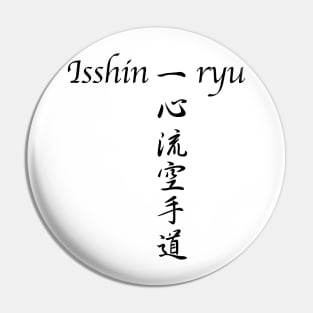 Isshin-ryu English & Kanji Crossword (Black Font) Pin