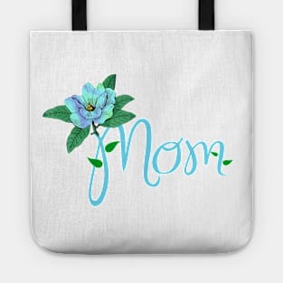 HAPPY Mother Day Blue Flower Tote