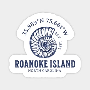 Roanoke Island Sunrise Summer Sea Shell in NC Magnet