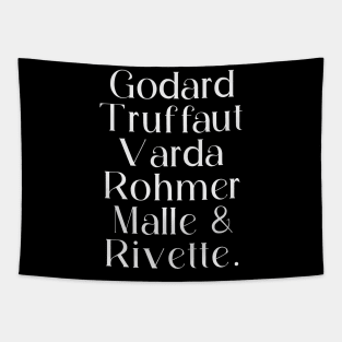 Godard Truffaut Varda Rohmer Malle Rivette - French New Wave Cinema Legends Tapestry