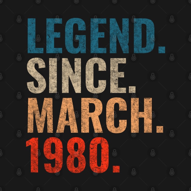 Legend since March 1980 Retro 1980 by TeeLogic