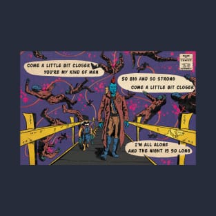 Guardians of the Galaxy Whistle scene retro comic T-Shirt