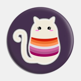 Lesbian Pride Cat Pin