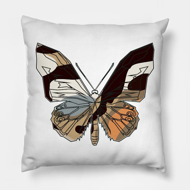 geometric butterfly Pillow by bloomroge