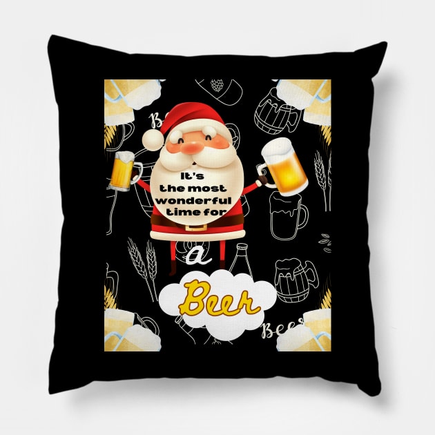 Celebrate the Most Wonderful Time of the Year with a Beer Pillow by Tee Trendz