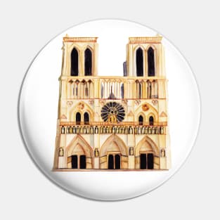 Watercolor - Notre Dame de Paris Pin